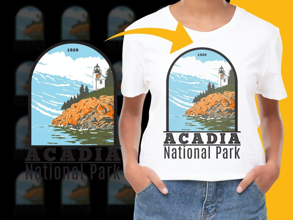 Acadia National Park Scenic Lighthouse Graphic PNG File - Teepew