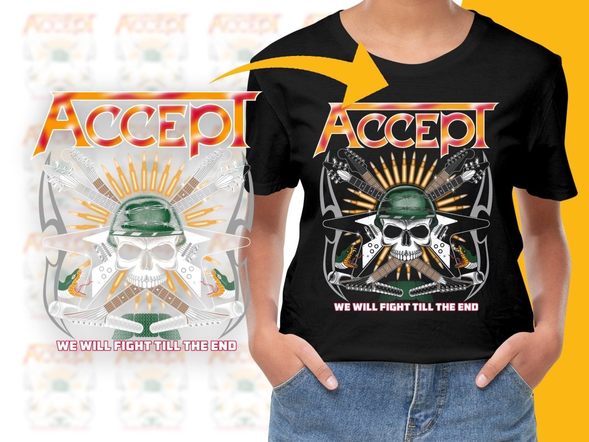 Accept We Will Fight Till The End PNG File - Teepew