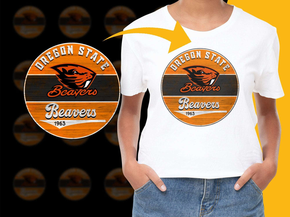 Oregon State Beavers 1963 Logo T-Shirt, Vintage College Sports Tee, Fan Apparel