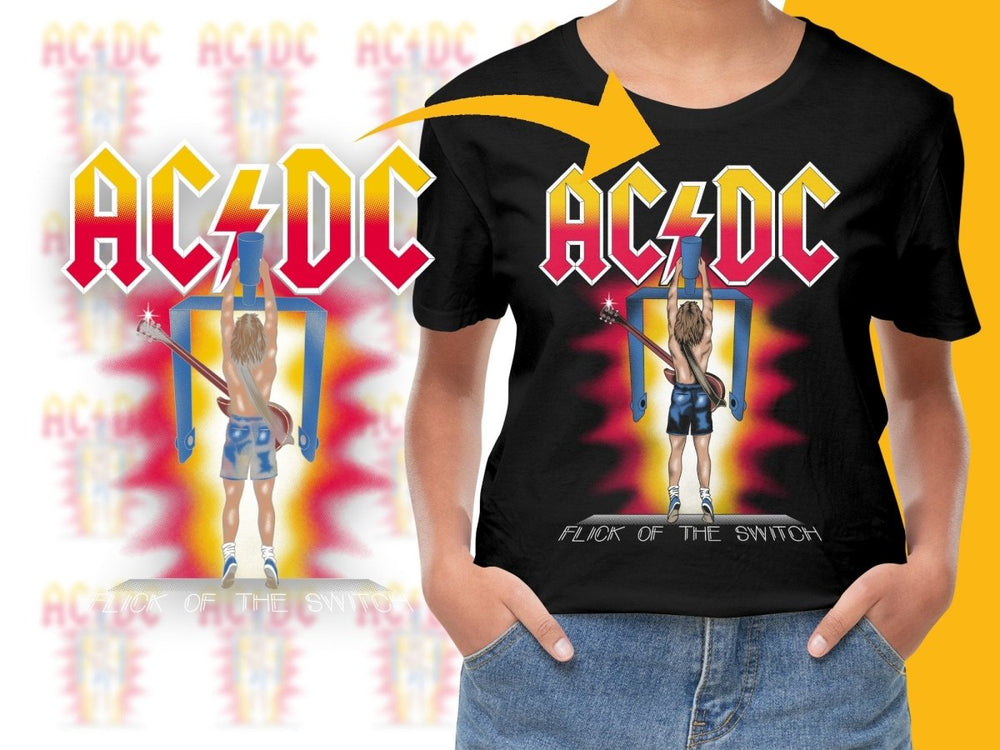 AC/DC Rock Band Classic Album Cover PNG File - Teepew