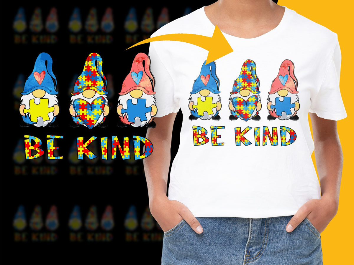 Be Kind Autism Awareness T-Shirt, Colorful Puzzle Piece Graphic Tee, Support Diversity and Inclusion Clothing