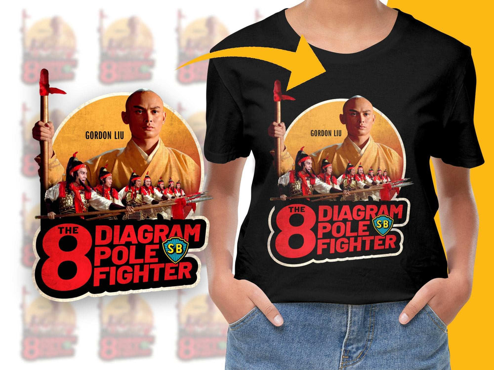 Vintage Movie T-Shirt, The 8 Diagram Pole Fighter, Gordon Liu Graphic Tee