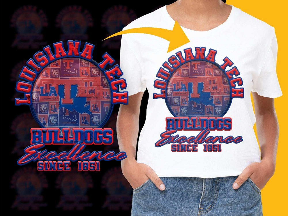 Louisiana Tech Bulldogs T-Shirt, Excellence Since 1894, Women's Graphic Tee, College Apparel