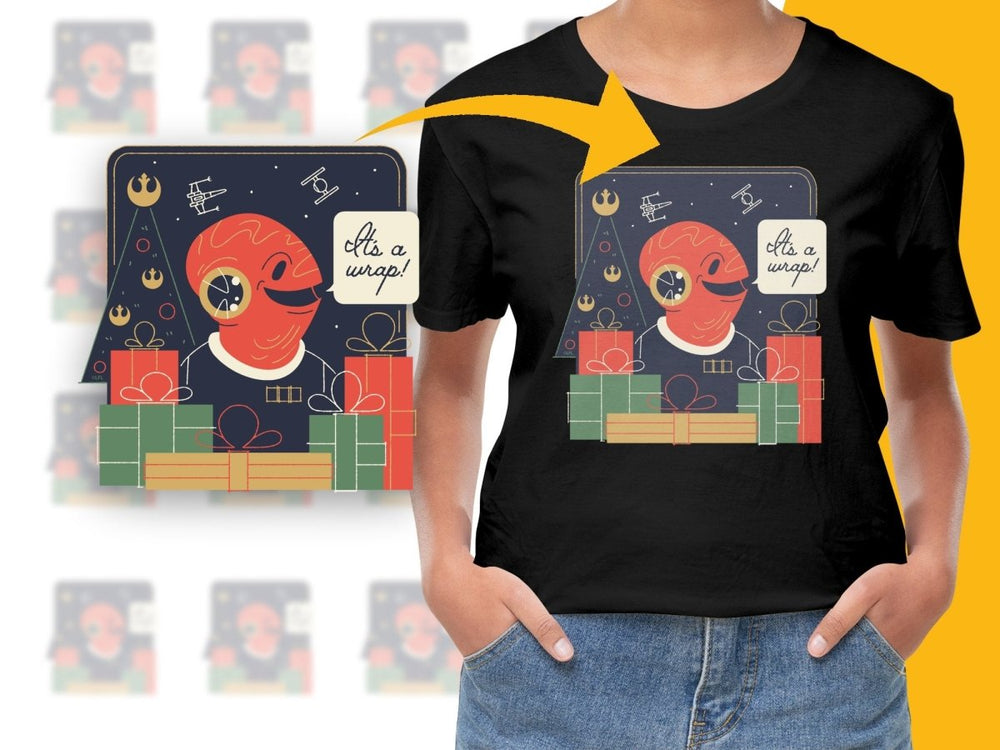 Admiral Ackbar Christmas PNG File with Gift Boxes - Teepew