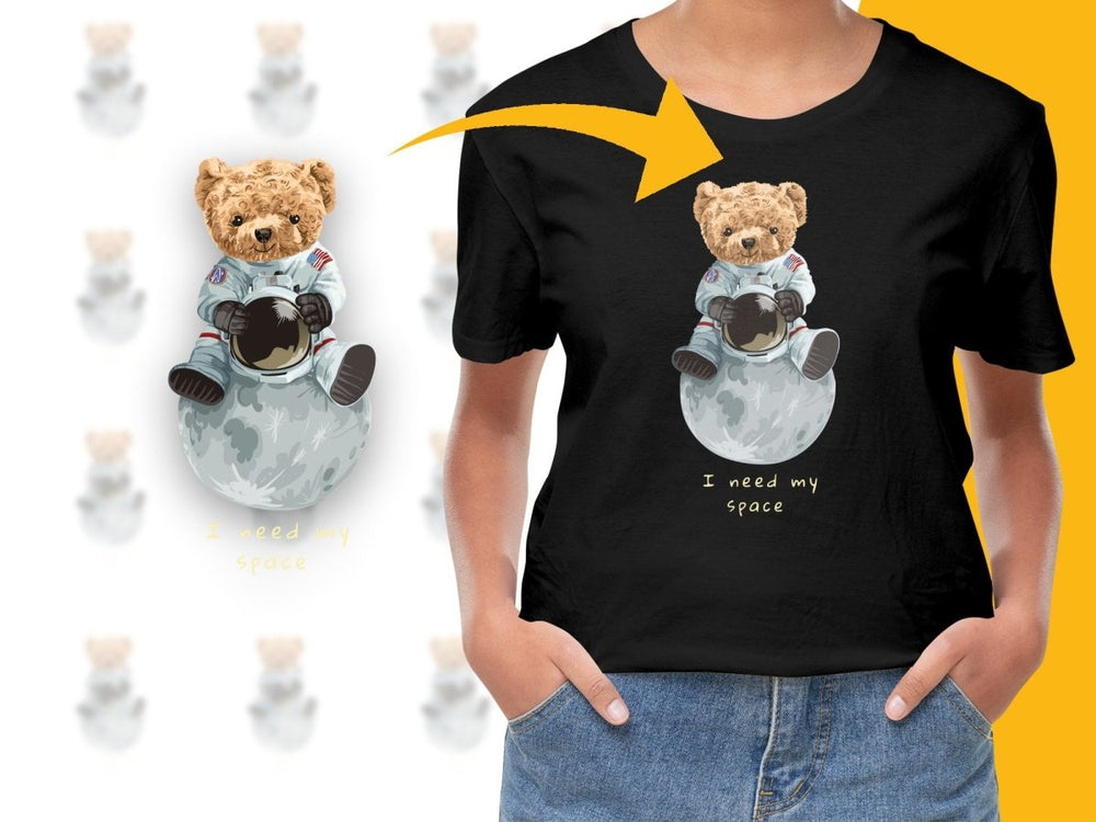 Adorable Astronaut Teddy Bear on Moon PNG File - Teepew