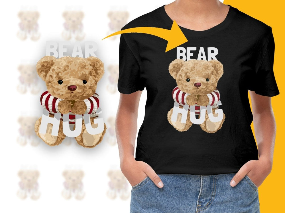 Adorable Bear Hug Graphic Design PNG File - Teepew
