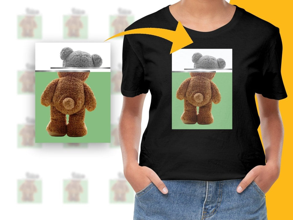 Adorable Bear Missing Head Funny Bear Print PNG File - Teepew