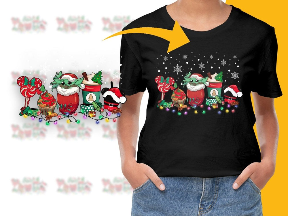 Adorable Christmas Baby Yoda and Festive Treats PNG File - Teepew