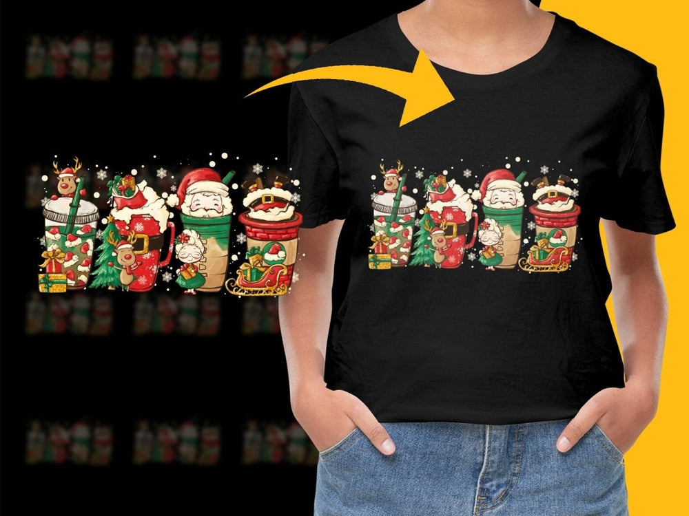 Adorable Christmas Character Themed Holiday PNG File - Teepew