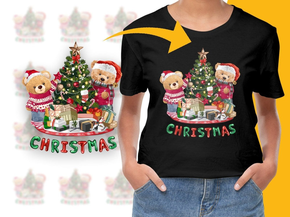 Adorable Christmas Teddy Bear Themed PNG File - Teepew