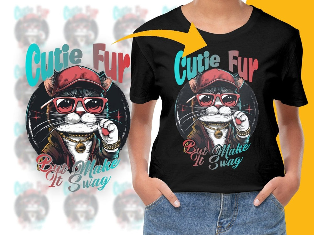 Adorable Cutie Fur Cat With Swag PNG File - Teepew