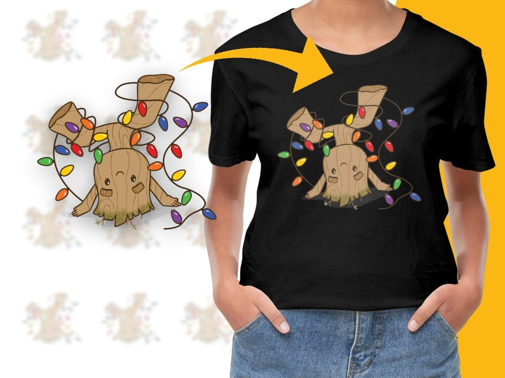 Adorable Groot Christmas Holiday Lights PNG File - Teepew