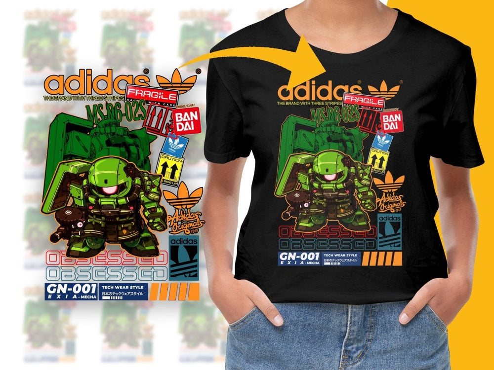 Adorable Gundam Green Robot Graphic Design PNG File - Teepew