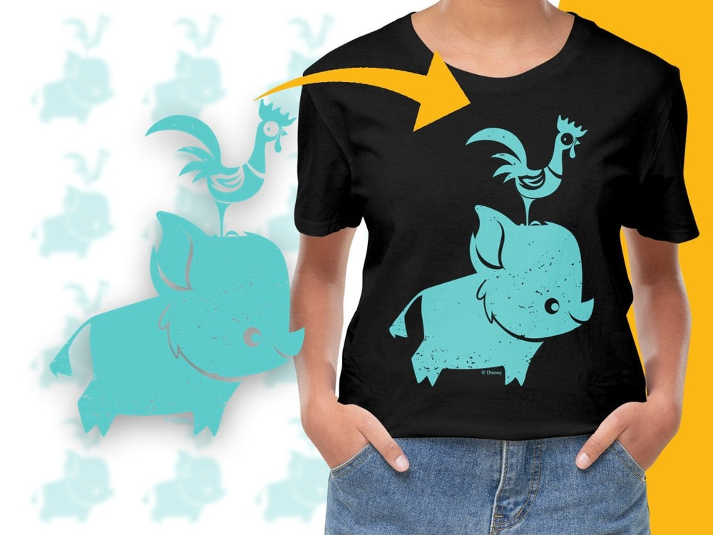 Adorable Pua and Hei Hei Disney Cartoon Character PNG File - Teepew