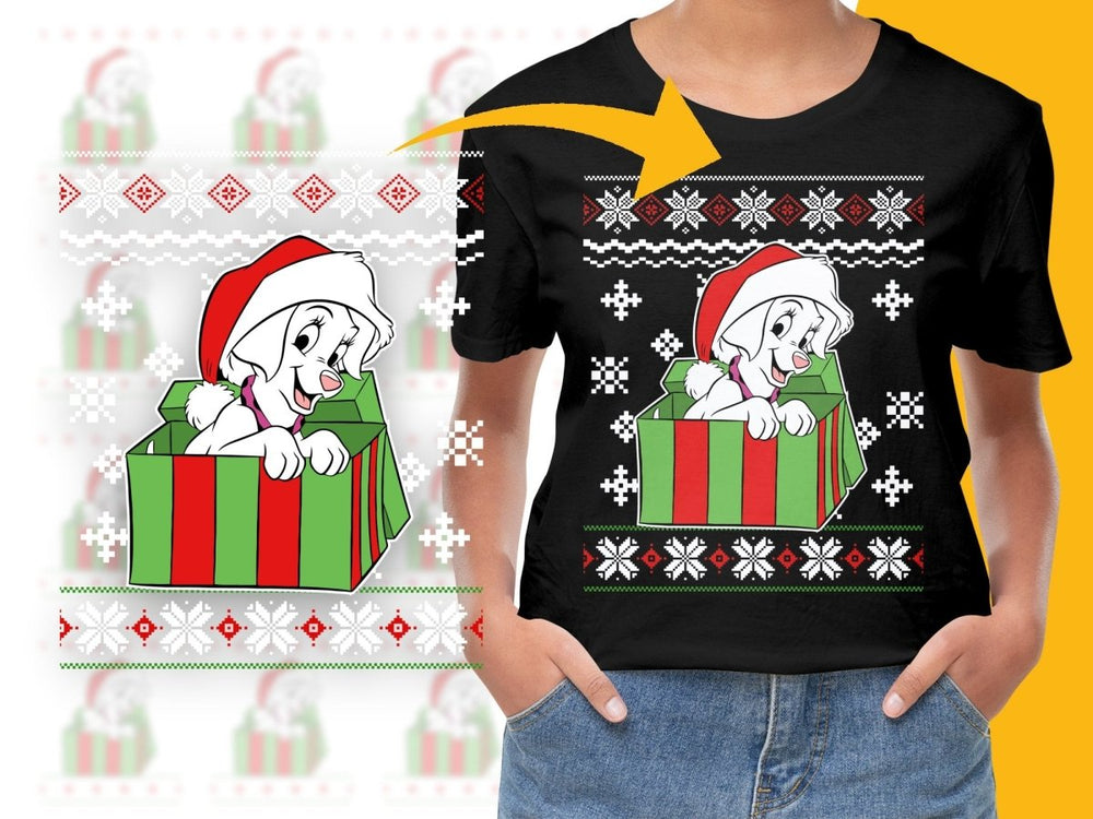 Adorable Puppy with Santa Hat Festive PNG File - Teepew