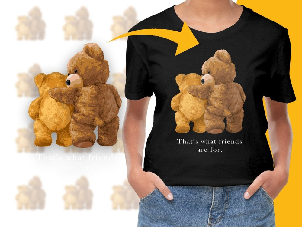 Adorable Teddy Bears Hugging Graphic PNG File - Teepew