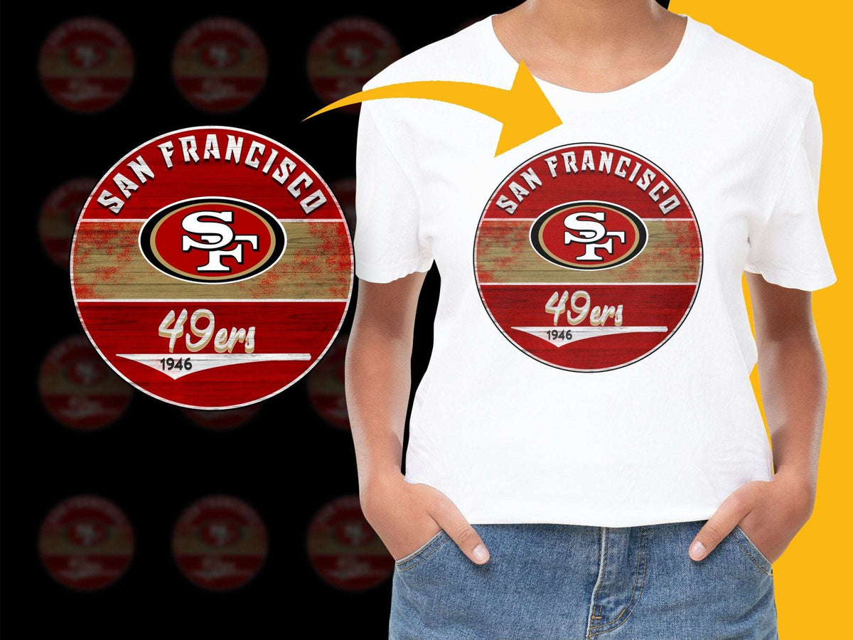 San Francisco 49ers T-Shirt, Vintage Logo Print, Retro Style Tee, NFL Fan Apparel, Unisex Sports Clothing 2023