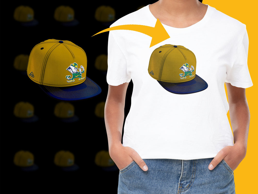 Youth Streetwear Mustard Yellow Cap with Blue Brim and Cartoon Frog Motif