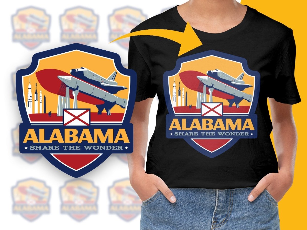 Alabama Share The Wonder Space and Rocket PNG File - Teepew