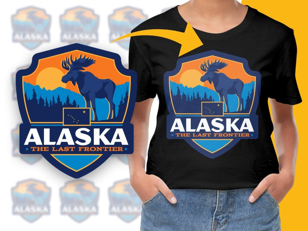 Alaska The Last Frontier Graphic Moose PNG File - Teepew