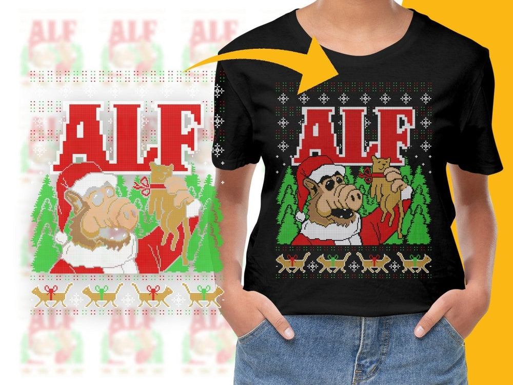 ALF Santa Claus Christmas Design Graphic PNG File - Teepew