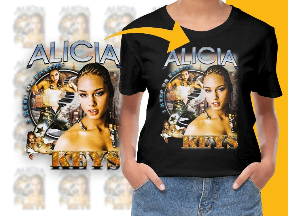 Alicia Keys Keep on Fallin Bootleg Graphic PNG File - Teepew