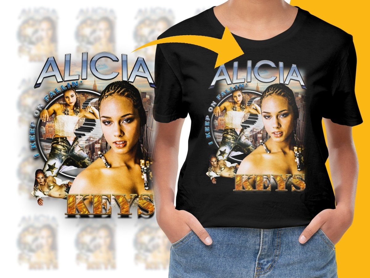 Alicia Keys Keep on Fallin Bootleg Graphic PNG File - Teepew