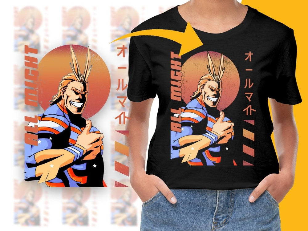 All Might Digital Print Anime Character Artwork High Quality - Teepew