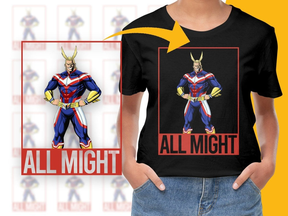 All Might Standing Pose PNG File Digital - Teepew