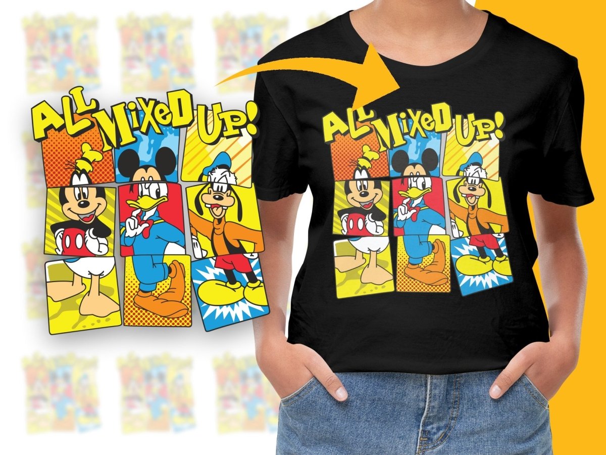 All Mixed Up Goofy Characters Graphic Print PNG File - Teepew
