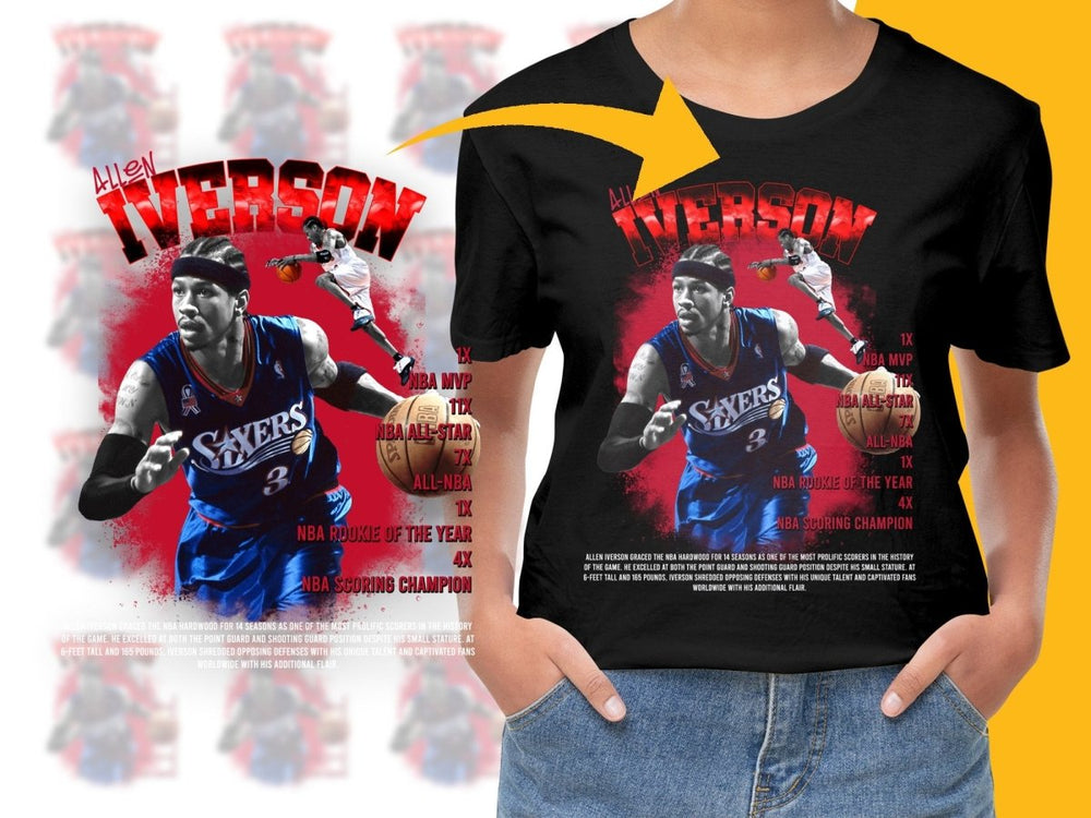 Allen Iverson Basketball Champion Bootleg PNG File - Teepew