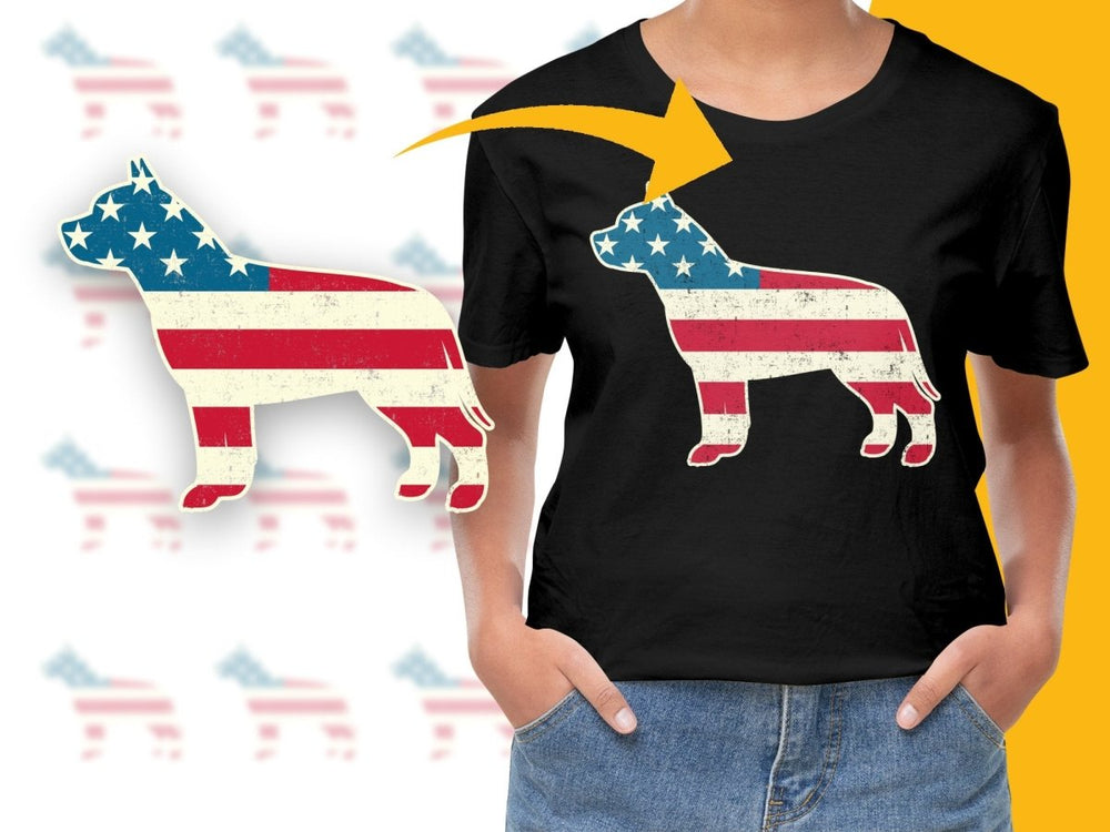 American Flag Pitbull Design Graphic PNG File - Teepew