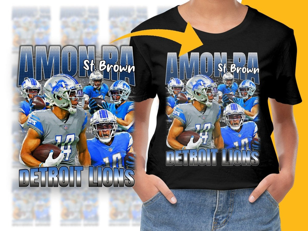 Amon Ra St Brown Detroit Lions Football PNG File - Teepew