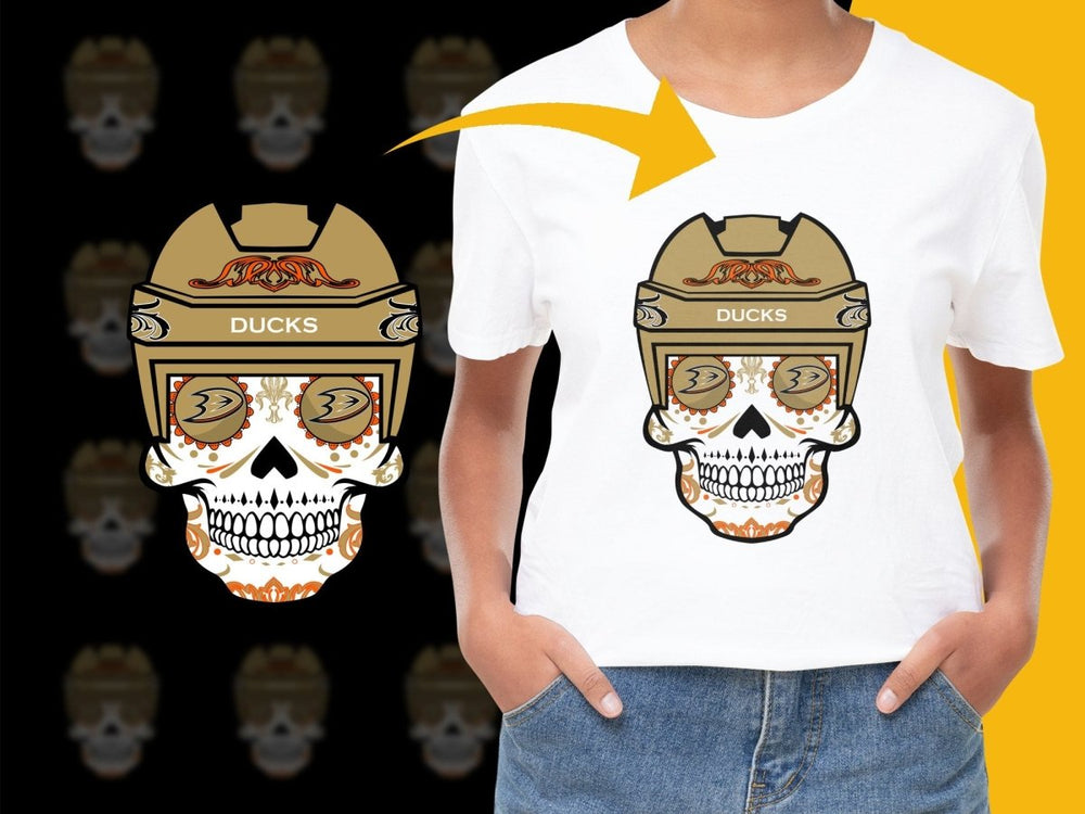 Anaheim Ducks Sugar Skull Design PNG File - Teepew