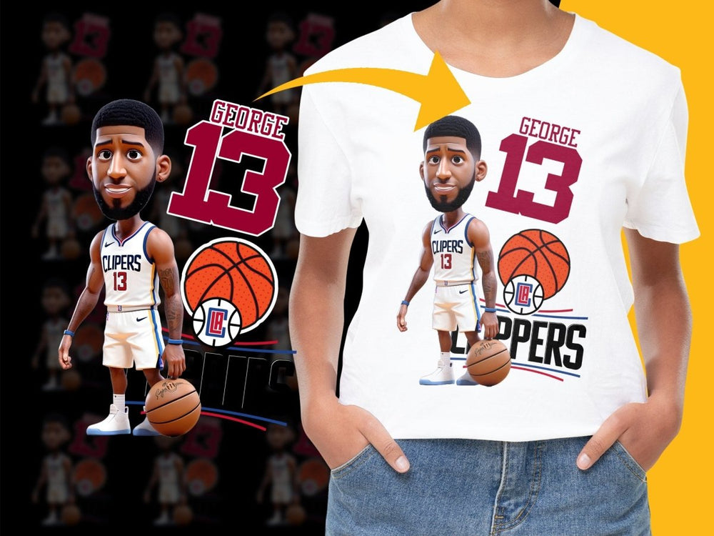 Animated Clippers George 13 Basketball Fan PNG File - Teepew