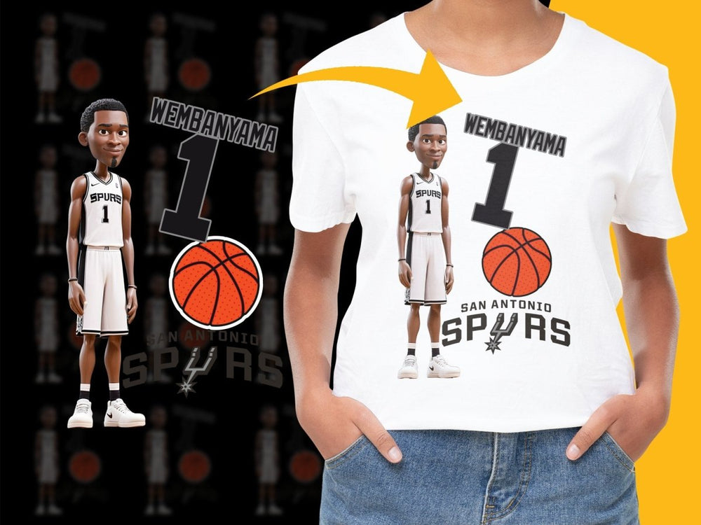 Animated San Antonio Spurs Wembanyama Fan PNG File - Teepew