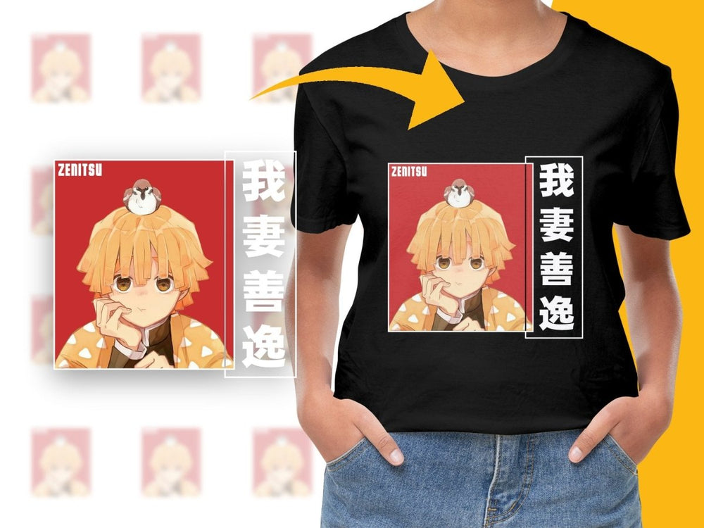 Anime Art Zenitsu Agatsuma PNG File Digital - Teepew