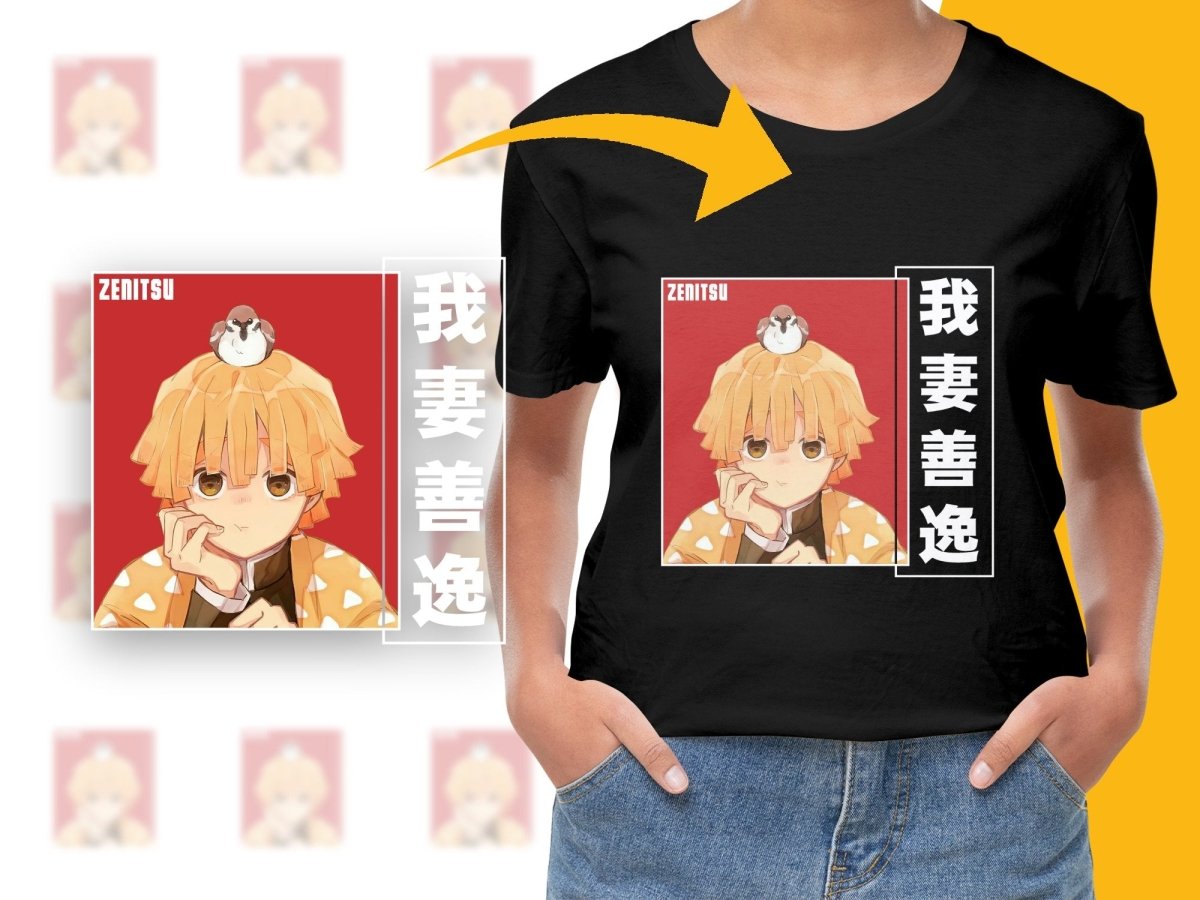 Anime Art Zenitsu Agatsuma PNG File Digital - Teepew