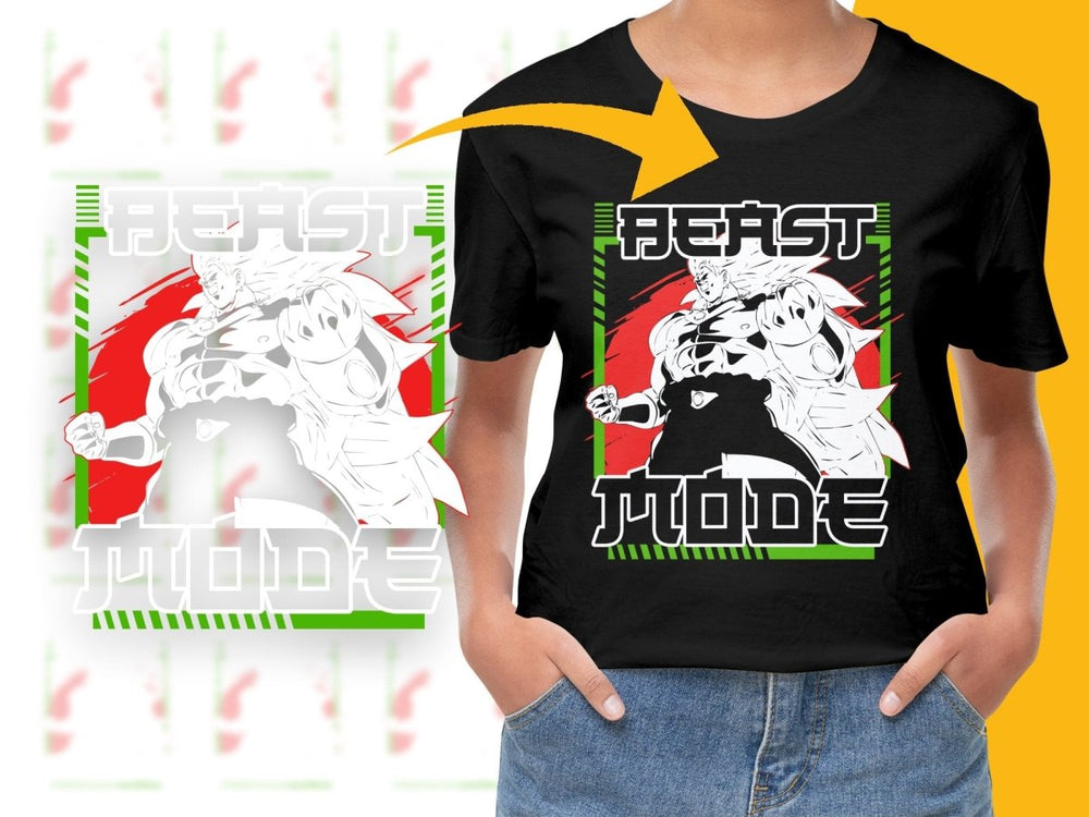 Anime Broly Beast Mode Graphic Design PNG File - Teepew