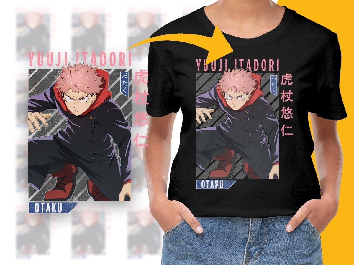 Anime Character Yuji Itadori PNG Digital Download Digital - Teepew