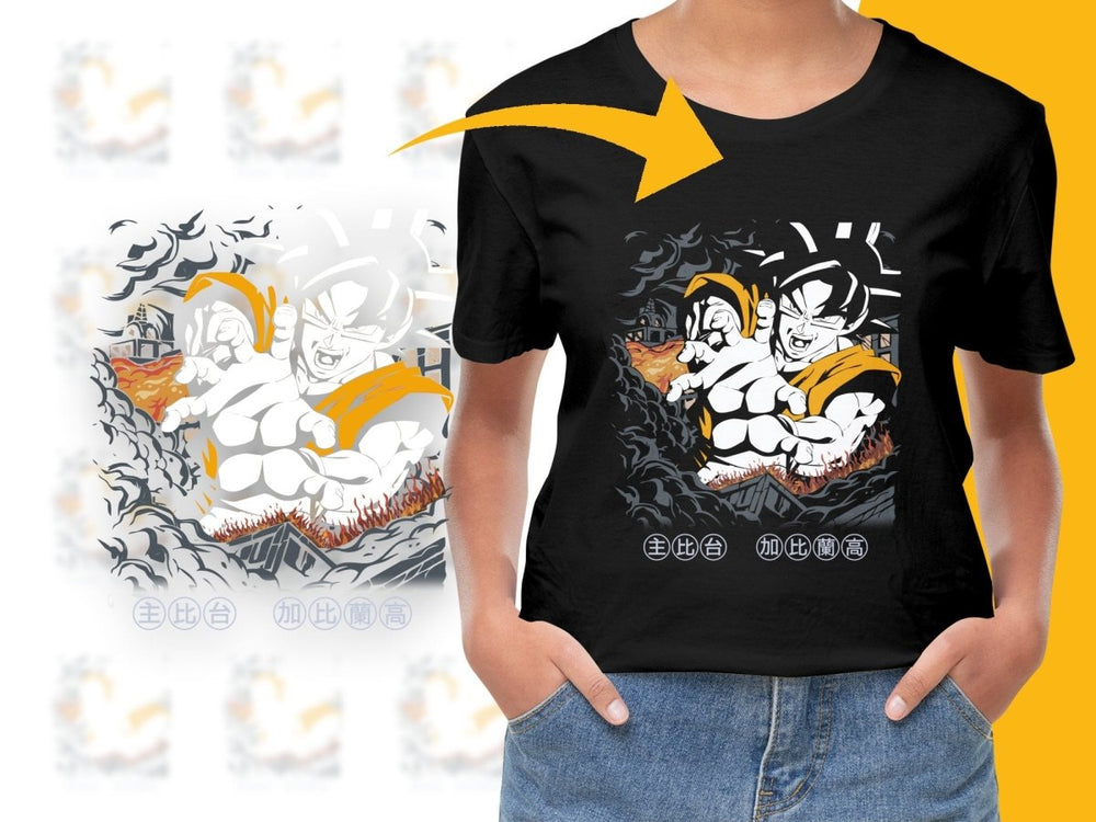 Anime Goku and Vegeta Intense Battle Graphic PNG File - Teepew