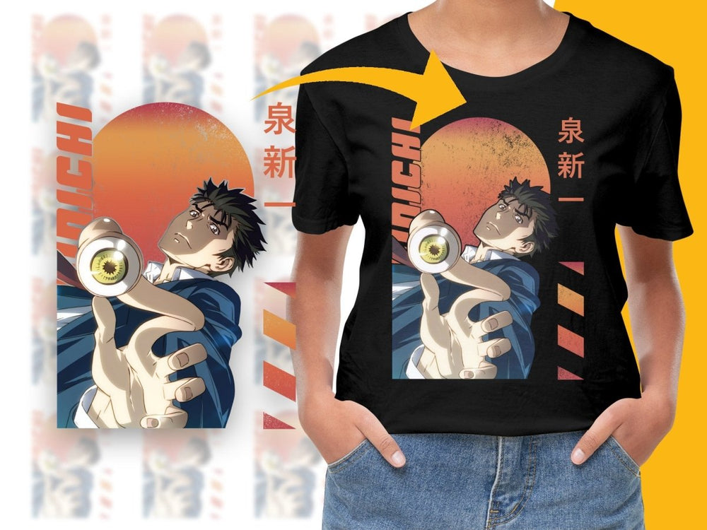 Anime Key Visual of Shinichi Izumi Eye Artwork Digital - Teepew