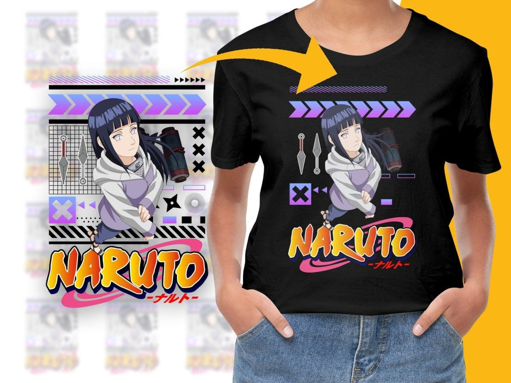 Anime Naruto Hinata Character Graphic Design PNG File - Teepew