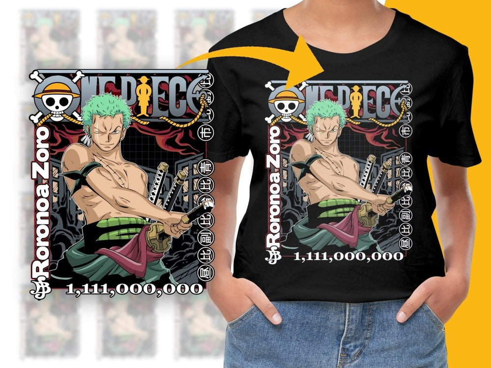 Anime Roronoa Zoro Graphic One Piece PNG File - Teepew