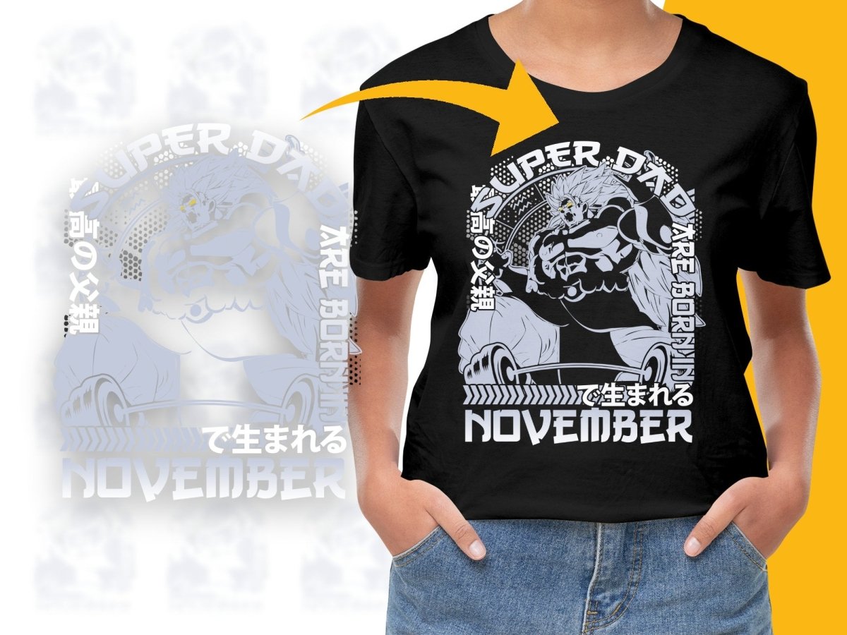 Anime Super Dad Born in November PNG File - Teepew