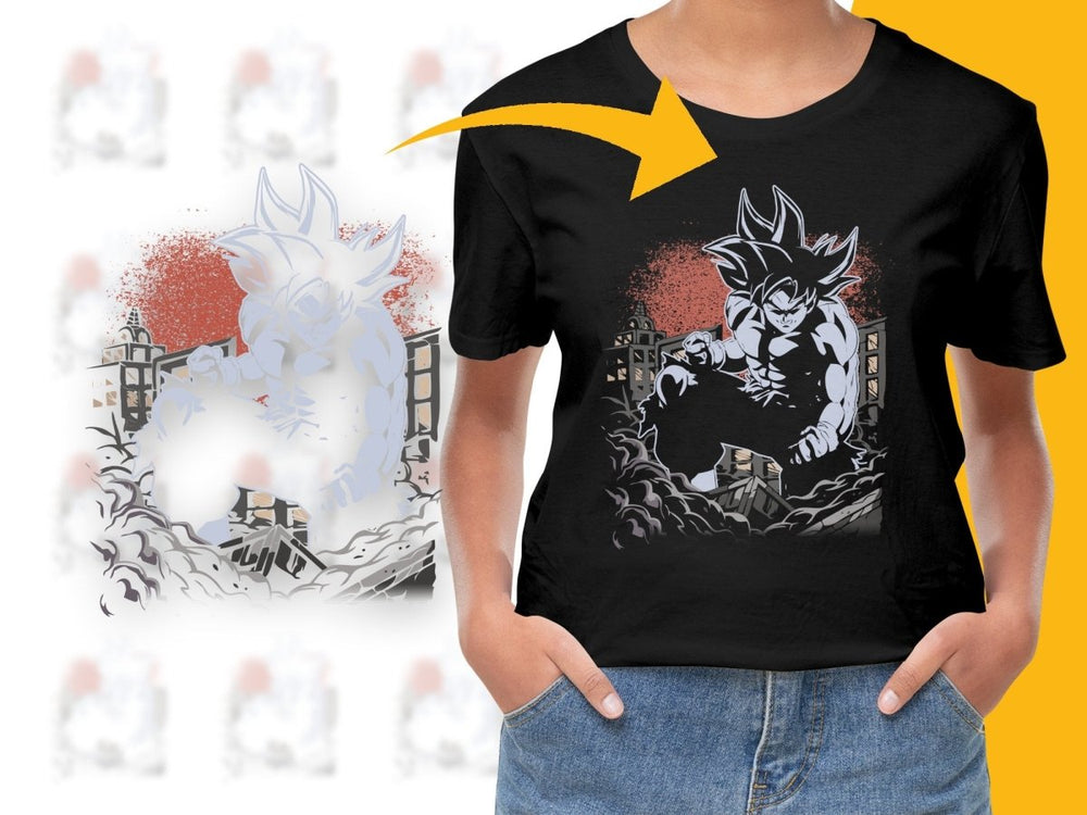 Anime Super Saiyan Goku Urban Art Style PNG File - Teepew