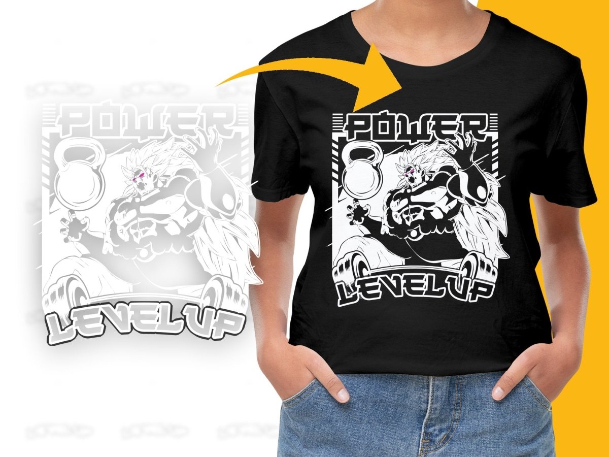 Anime UUHR Power Level Up Graphic PNG File - Teepew