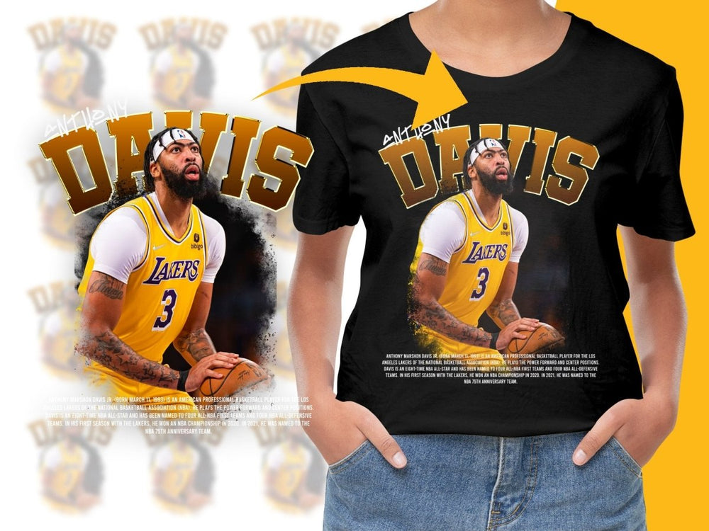 Anthony Davis Los Angeles Lakers Basketball Star Bootleg PNG File - Teepew