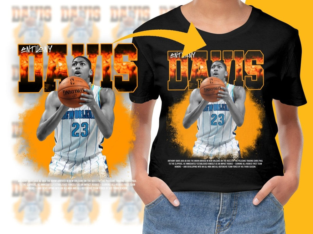 Anthony Davis New Orleans Pelicans Iconic Basketball Player Bootleg PNG File - Teepew