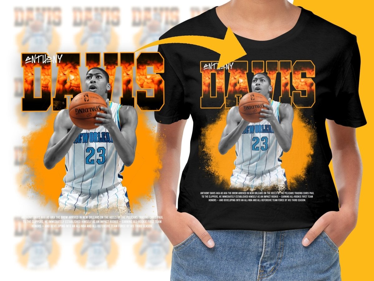 Anthony Davis New Orleans Pelicans Iconic Basketball Player Bootleg PNG File - Teepew